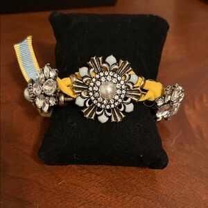 Chloe + Isabel Yellow and Silver Floral Bracelet
